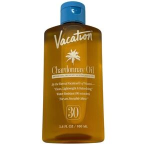Vacation Chardonnay Oil SPF 30 Sunscreen Oil 3.4‎ fl oz EXP 02/2028 Sealed